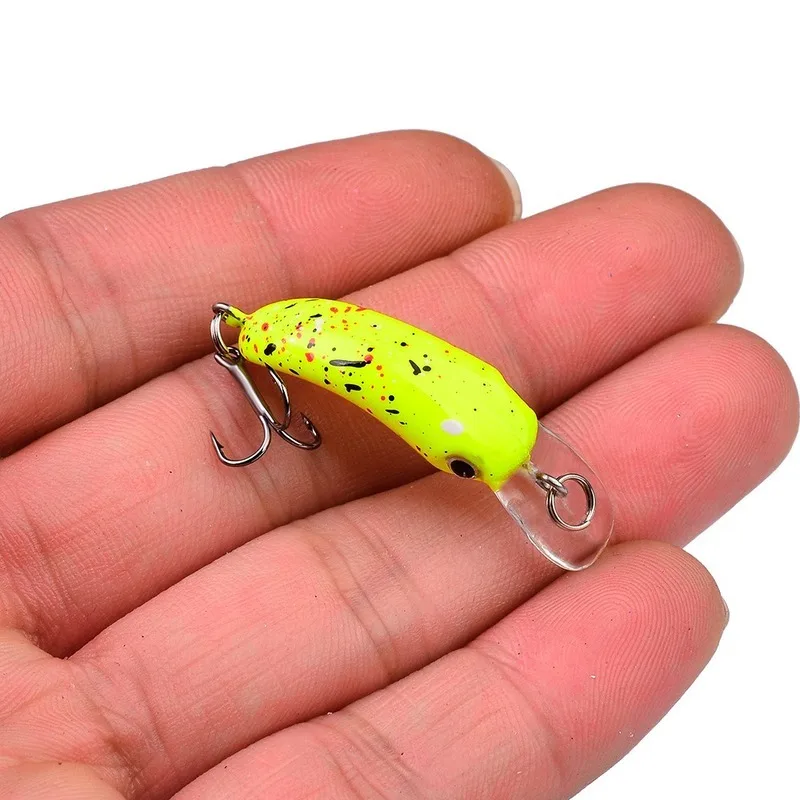 1 Uds 1,5g/4,1 cm señuelo de pesca trucha Mini Crankbait Wobbler aparejos de pesca agua dulce Minnow manivela cebo duro Artificial - imagen 3