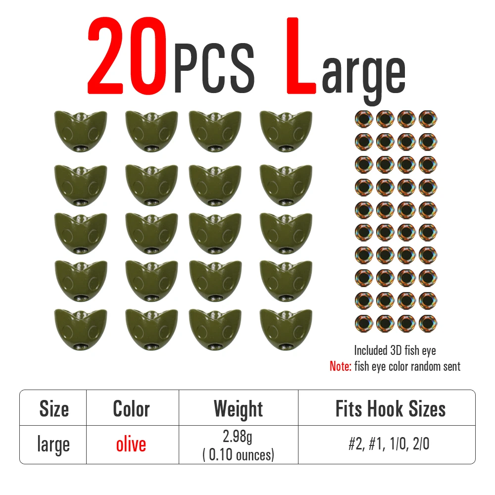 20pcs Large Olive