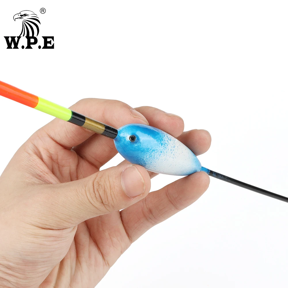 W.P.E 5 unids/lote flotador de Pesca tamaño 3g/4g/5g/6g Barguzinsky flotadores de abeto boya Bobber flotadores de Pesca aparejos de Pesca Multicolor - imagen 4