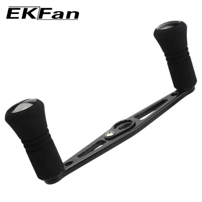 EKFan-mango de carrete de pesca de aleación de aluminio, herramienta de bricolaje con perilla EVA para carrete de pesca de 8x5MM, agujero DAI, 110mm