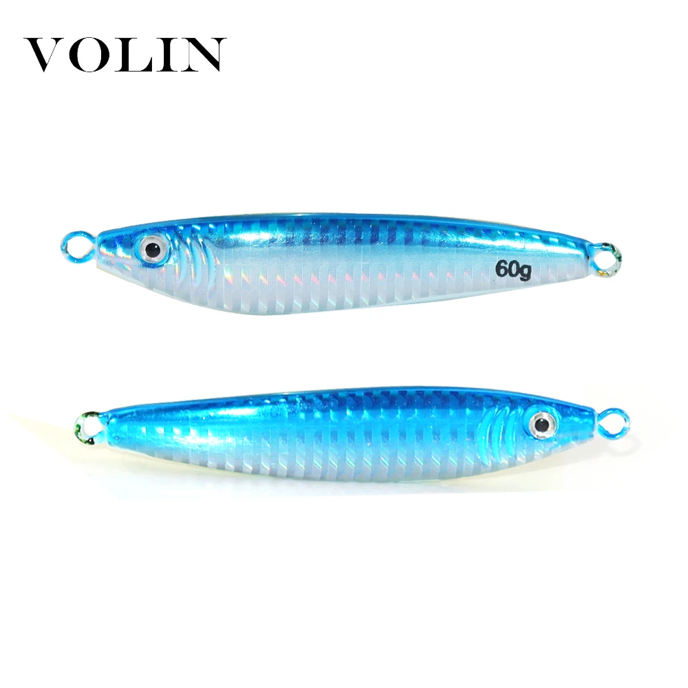 VOLIN-señuelo de pesca de plantilla de Metal, cebo duro para pesca de lubina, aparejos de trucha, Jigging, señuelo de agua salada, 14g-150g - imagen 5