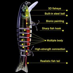 Señuelo Bionic Multi-section 10cm – Wobbler rotativo para lucio y carpa