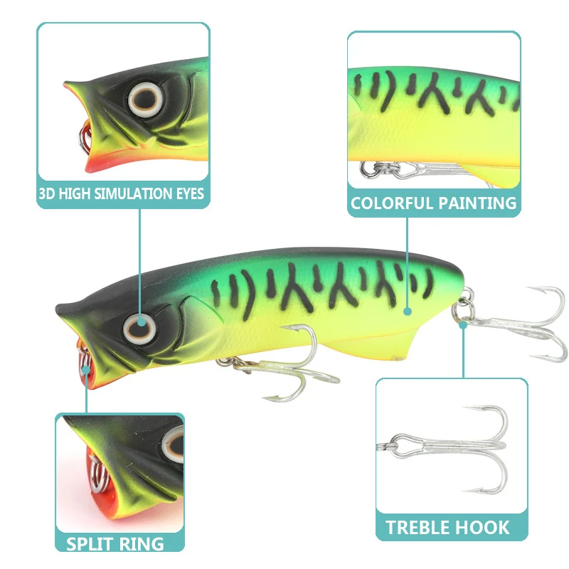 Señuelo de pesca artificial, cebo de pesca de 11g/80mm, Crankbait, Wobblers, gancho de acero de alto carbono, 1 ud. - imagen 2