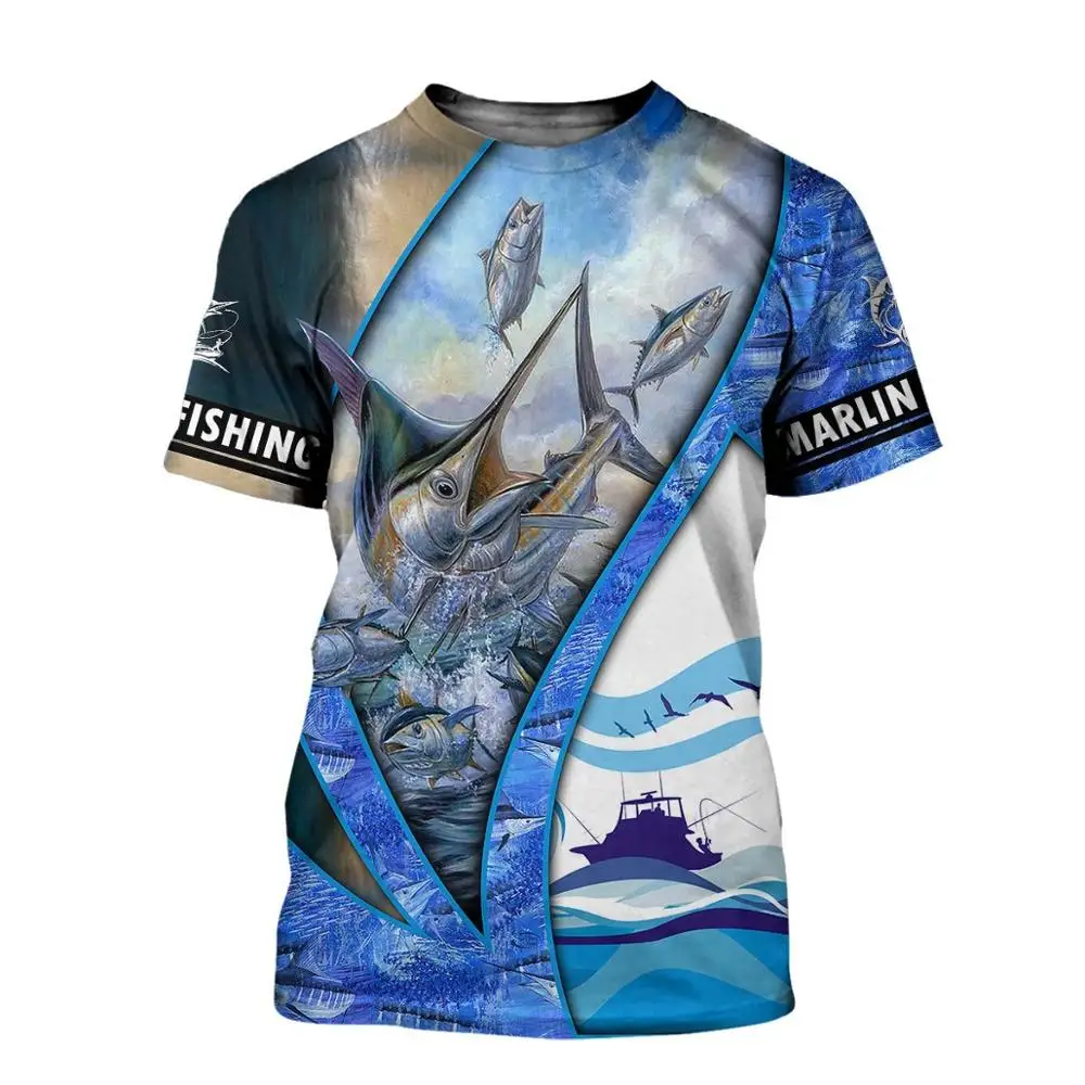 Camiseta de moda de verano 2020 para hombre, camisetas de manga corta Harajuku con estampado 3D de amor y pesca, ropa de calle informal Unisex, tops KJ0144 - imagen 5