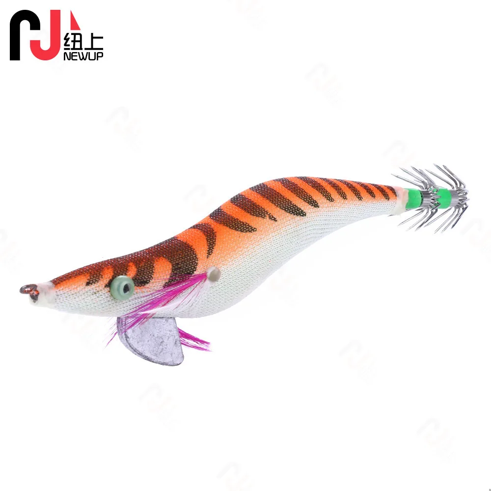 1 Uds en caja 13,5 CM 19,8G plantilla de calamar luminosa pesca madera camarones señuelo calamar sepia plantillas señuelos Spinnerbait cebos de pesca