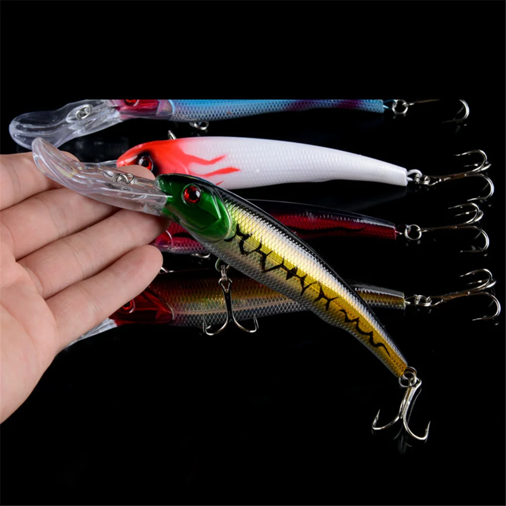 Señuelo Minnow Crankbait de plástico duro para pesca de lubina - imagen 5