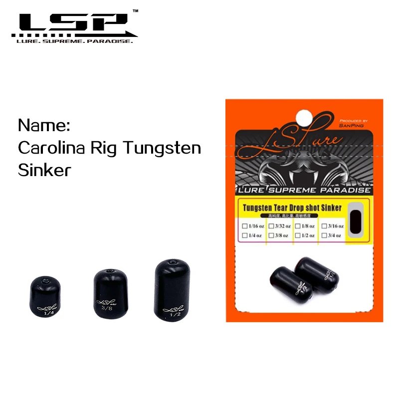 LSP Carolina Rig Sinker 1/8 - 1/2 Oz peso de pesca de lubina 3,5-14g accesorios de señuelo productos de pesca para pesca de invierno - imagen 3