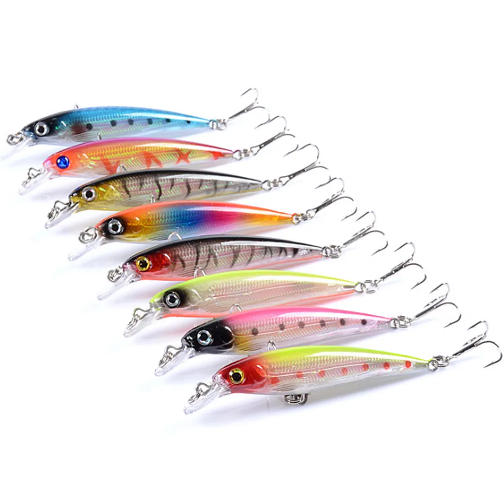 Señuelo de Pesca de pececillos láser, 9cm, 7,3g, cebo Artificial duro flotante, ojos 3D, Wobbler Crankbait, cebos de plástico para Pesca de peces, 1 ud. - imagen 2