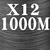 X12 Dark Gray 1000M