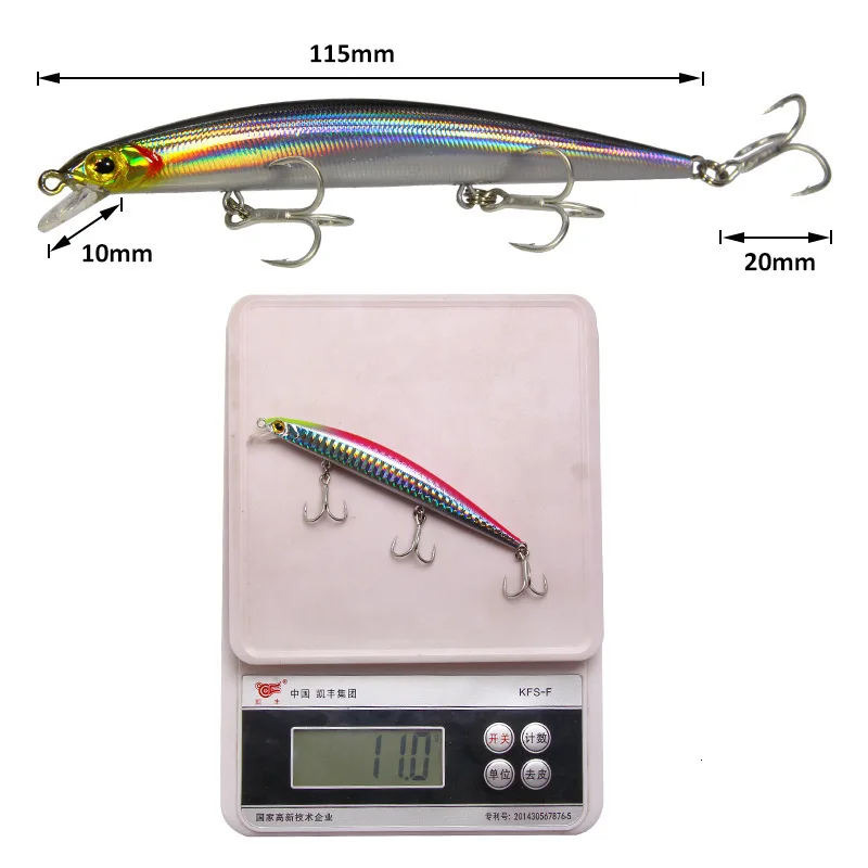 Señuelo Minnow Señuelos De Pesca 2019 pesas 11g Pesca De lubina señuelo Topwater cebo De pescado Articulos De Pesca Isca peces falsos artificiales - imagen 5