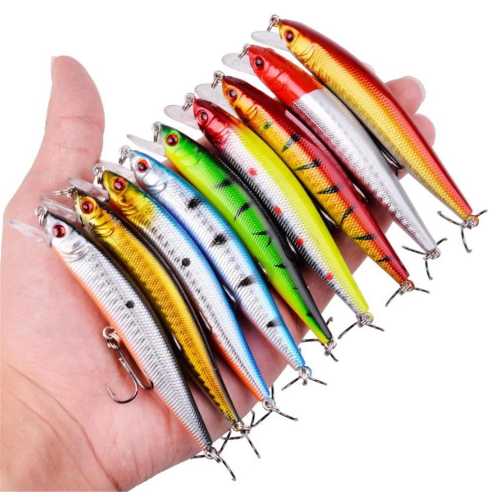 Señuelo de pesca flotante de plástico, cebo duro Artificial, Crankbait, lubina, anzuelos triples, aparejos, 10cm, 8,3g, 1 unidad - imagen 2