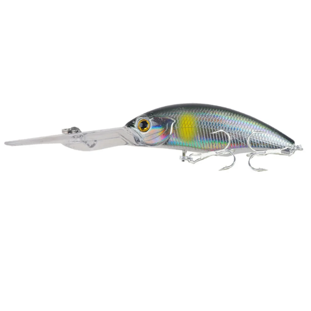 Vista lateral del señuelo minnow mostrando perfil hidrodinámico