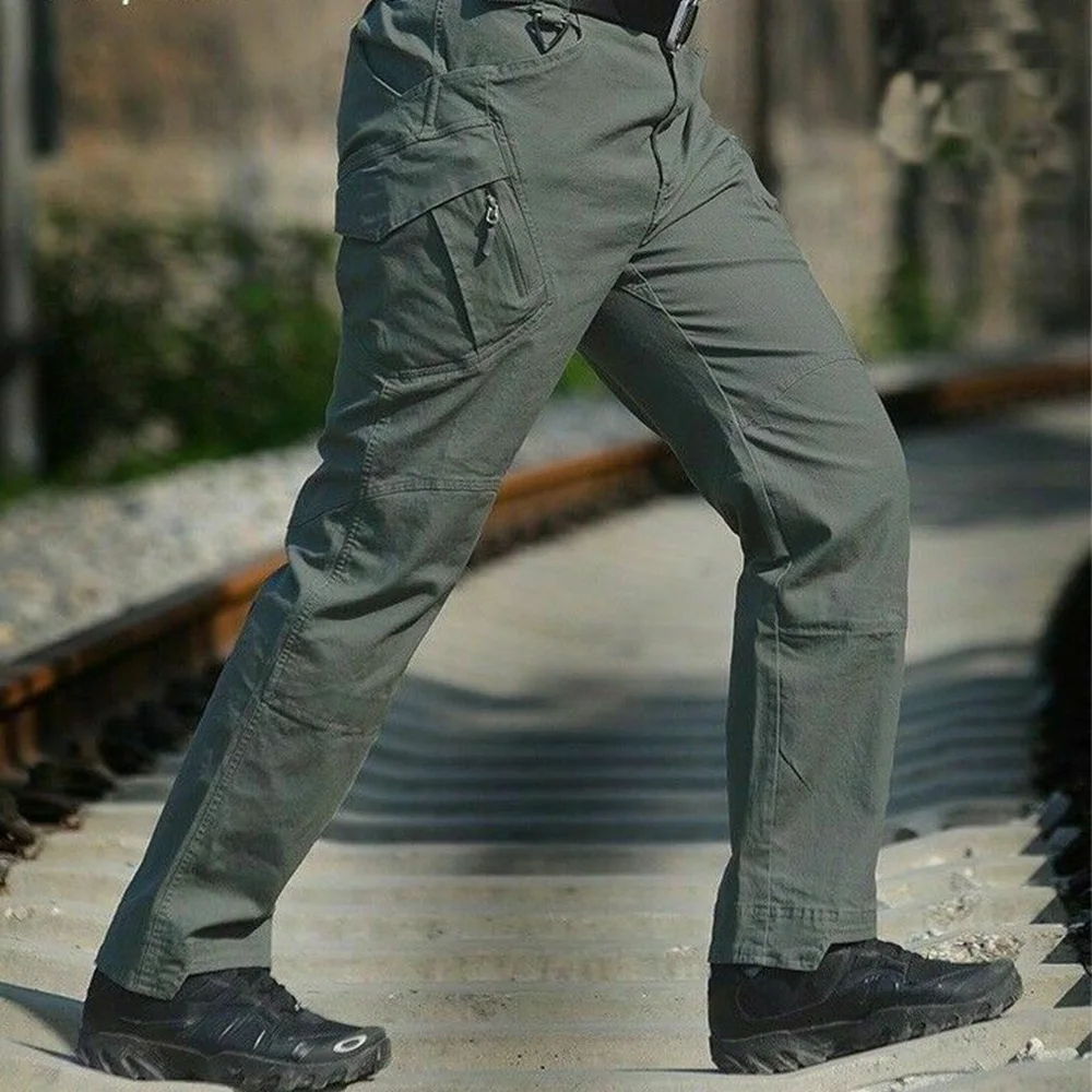 Pantalones tácticos militares para hombre, pantalón de combate SWAT con múltiples bolsillos, IX9, impermeable, resistente al desgaste, Cargo, X159G - imagen 5
