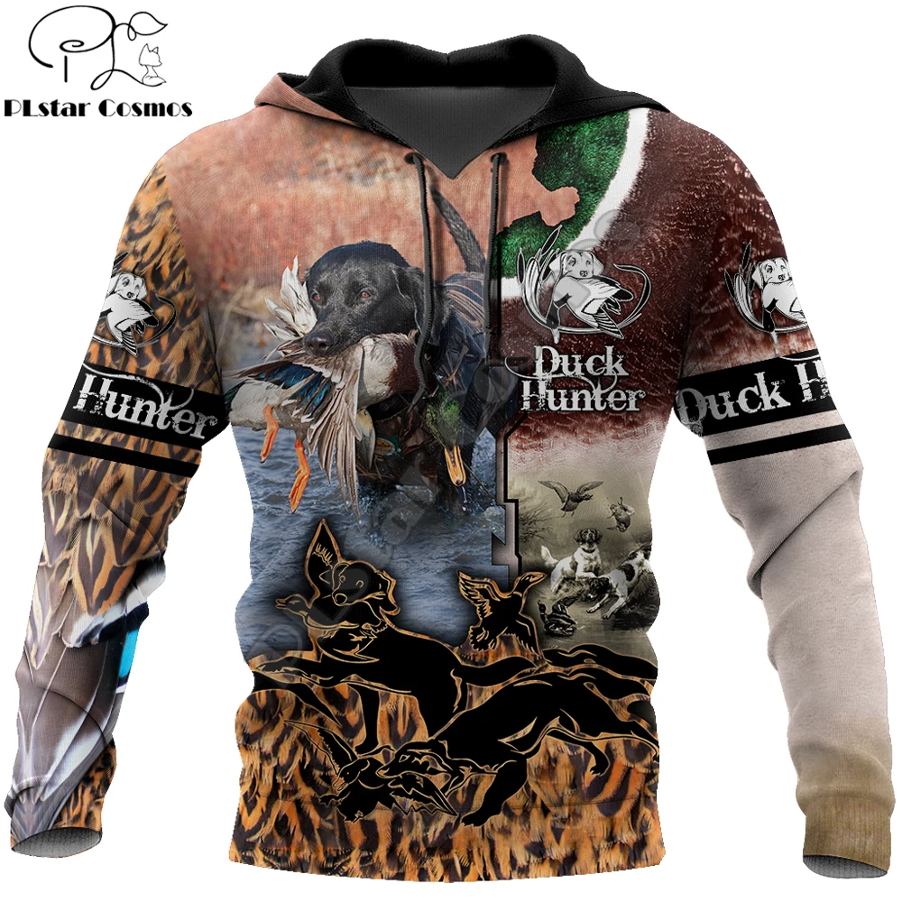 Sudaderas con capucha para hombre con estampado 3D de caza de pato mallard, ropa de calle Unisex, jersey con cremallera, chaqueta informal, chándal KJ0194