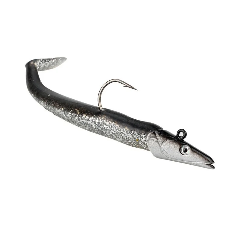 FLYSAND-señuelo suave de silicona, 11cm, 1 9g/16cm, 34g, cabeza de pez, señuelo de pesca que se hunde, agua salada dulce, cuerpo vivo Natural - imagen 2