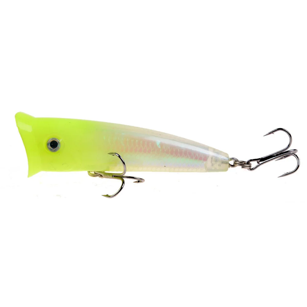 Señuelo de pesca Popper Topwater, cebo duro Artificial de 5 colores, Crankbait Wobbler, aparejos de pesca de plástico, 7cm/10,3g, ojos 3D, 1 Uds. - imagen 4