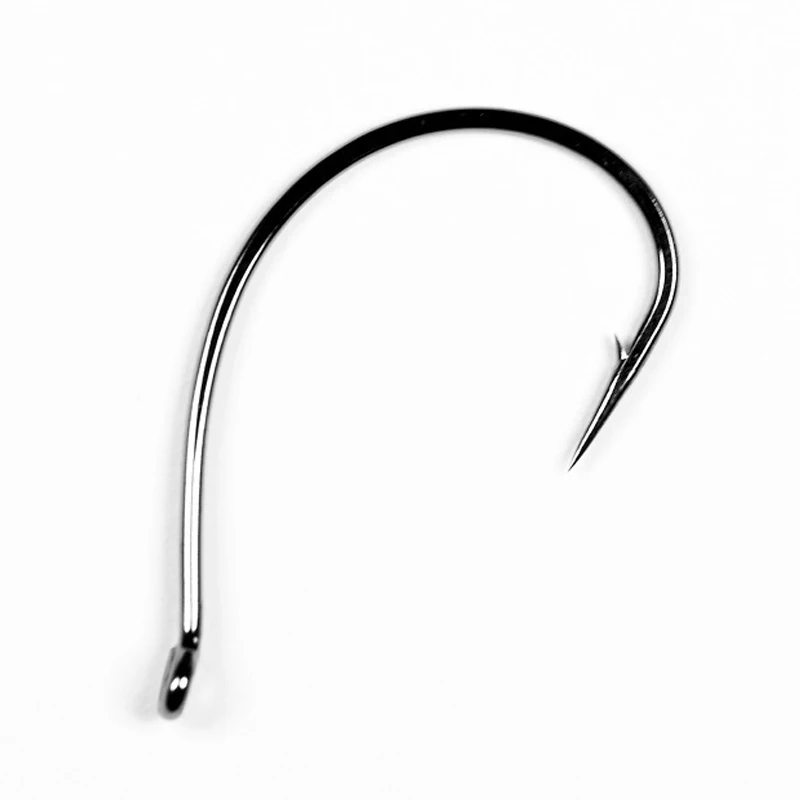 20 unids/lote Drop Shot crochet # 3 # 2 # 1 # 1/0 # 2/0 acier inoxydable Crochet Offset farfelus manivelle ver accesorios hameçon d - imagen 5