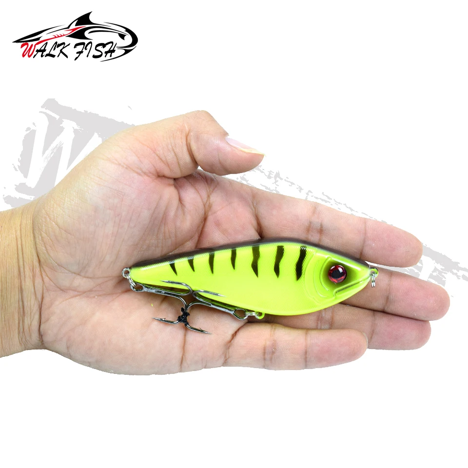 WALK FISH-señuelo de pesca de 75/90/120/150/mm, Jerkbait, Popular, duro, Crankbait, muskkie - imagen 3