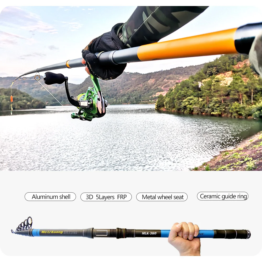 JOSBY-caña de pescar telescópica FRP, accesorios de 2,1 M, 2,4 M, 2,7 M, 3,0 M, 3,6 M, herramientas marinas - imagen 3