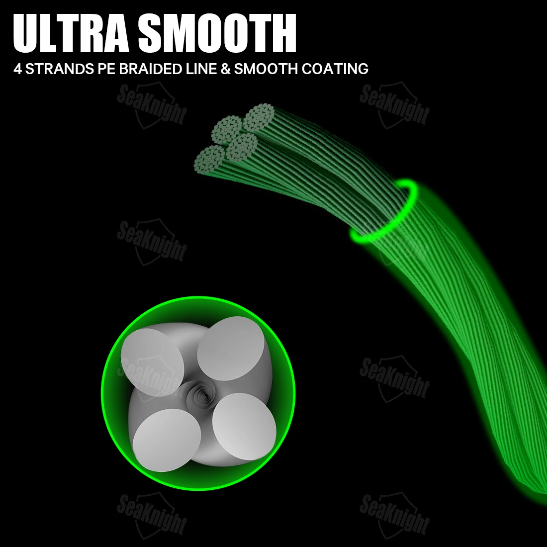 SeaKnight marca TriPoseidon serie 4 hebras 300M hilo de pescar de PE trenzado 8-60LB hilo de pescar multifilamento pesca de carpa suave - imagen 5