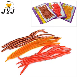 Señuelo de gusano de arena marina suave, cebos artificiales de cola larga, ciempiés falsos, 14cm, 20 unidades por bolsa