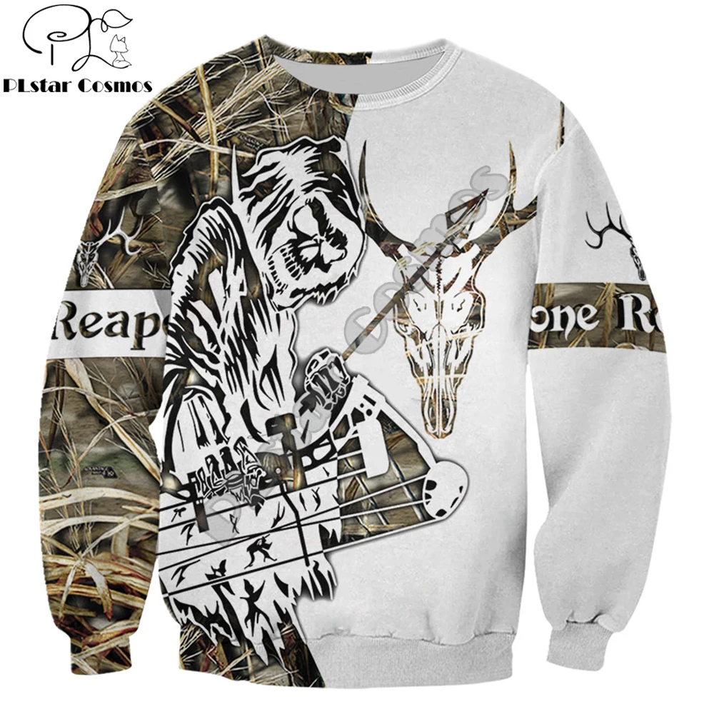 Bone Reaper caza Camo 3D impreso moda hombres otoño Sudadera con capucha sudadera Unisex Streetwear Casual chaqueta con cremallera pulóver KJ525 - imagen 5