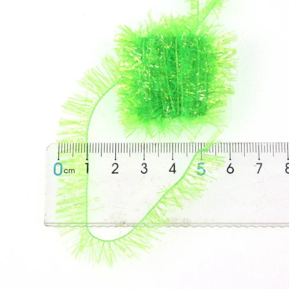 Bimoo-oropel Flash de cristal para atado de moscas, serpentina, huevo, Mosca, salmón, trucha, señuelos de salmón, paquete de 2m, 10mm de ancho - imagen 2