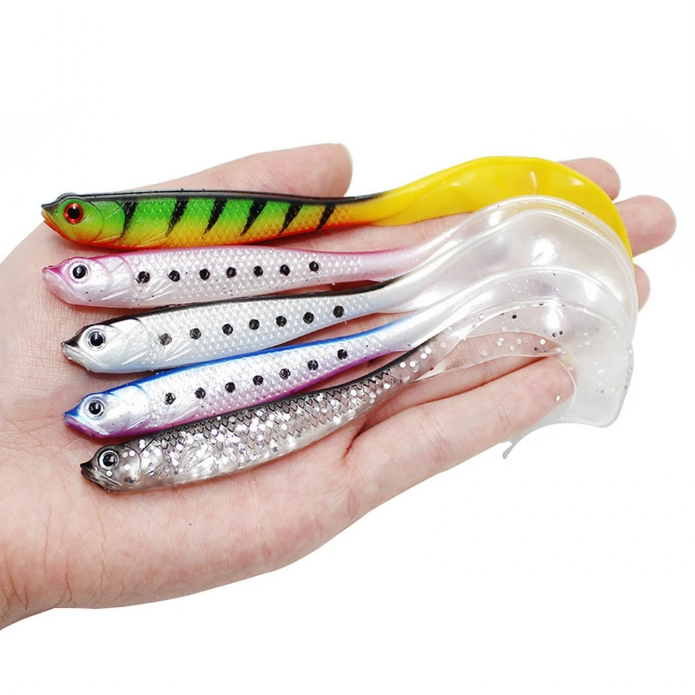 Señuelo de pesca de goma suave, cebo Artificial de silicona, Wobbler, gusano suave, 11,5 cm, 6,1g - imagen 2