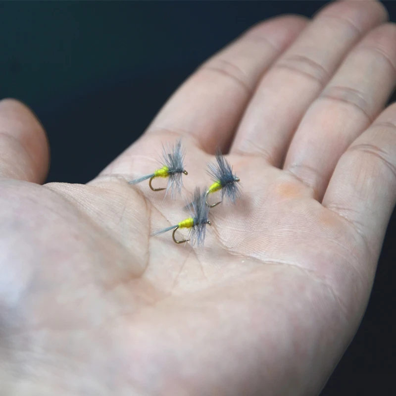 CONTEMPLADOR 16 #   5 uds. De oliva con alas azules, imitación para incubar, genus, baetis, ninfas, mayflies, pesca con mosca, trucha, moscas secas de uso común - imagen 3