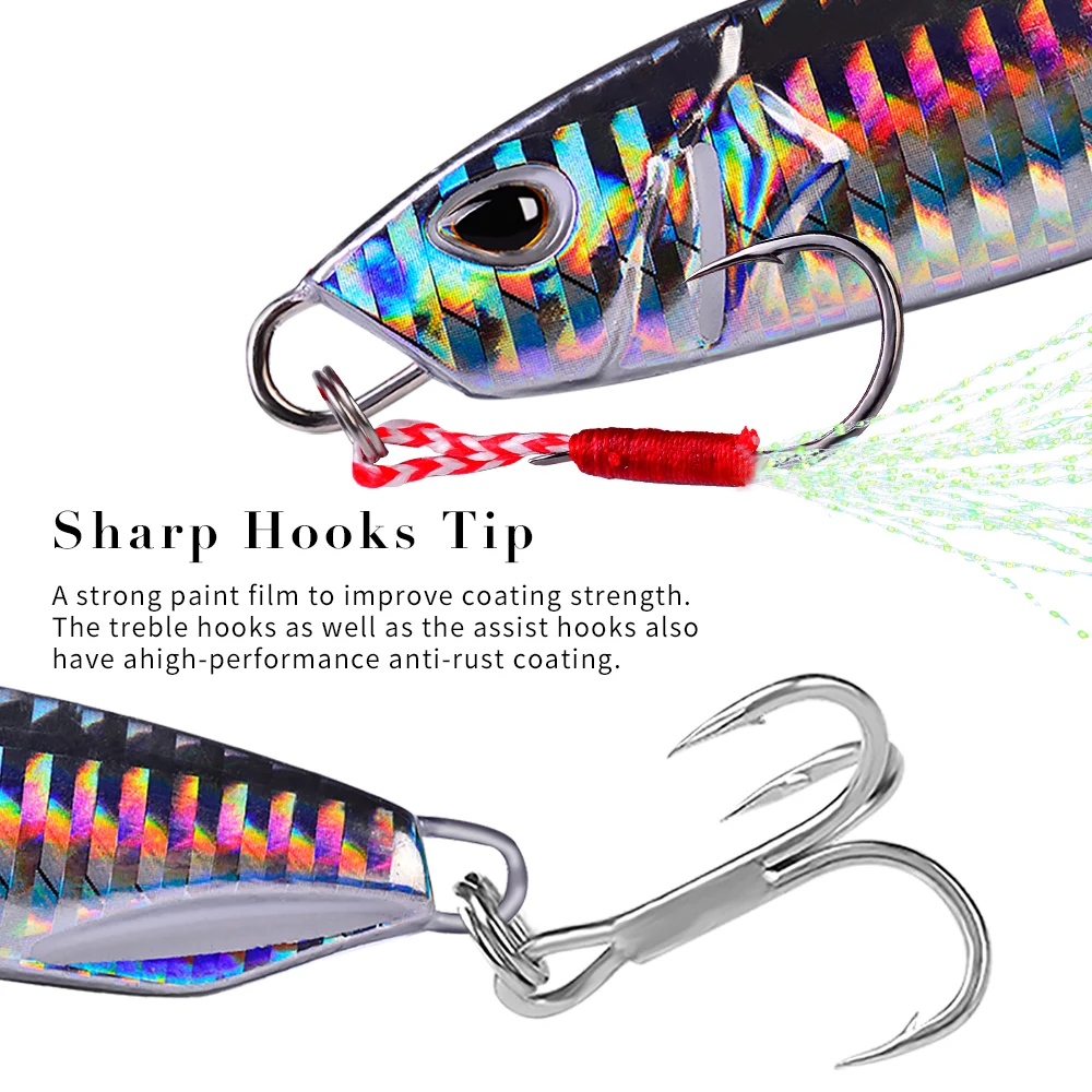 VALHALLA-señuelo de pesca Jigging de Metal, cebo duro Artificial de 10g-15g-20g-30g-40g-50g, cuchara de fundición, 1 unidad - imagen 4