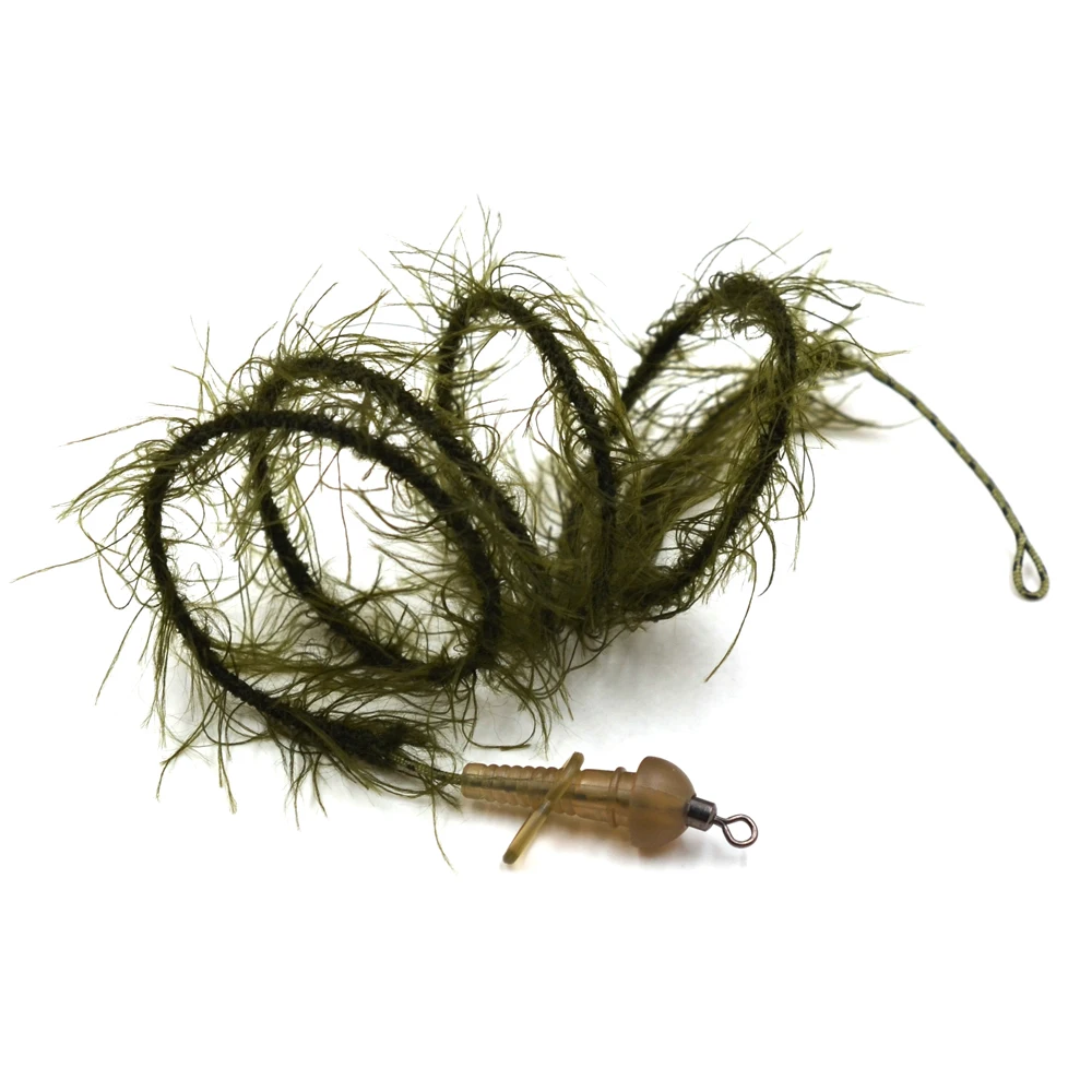 MNFT aparejo de pelo carpa con leadcore efecto hierba camuflaje