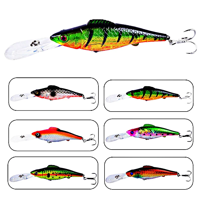 Señuelo Minnow de hundimiento rápido, Wobbler de 126mm, Señuelos de Pesca de fundición larga profunda, crankbait, cebo
