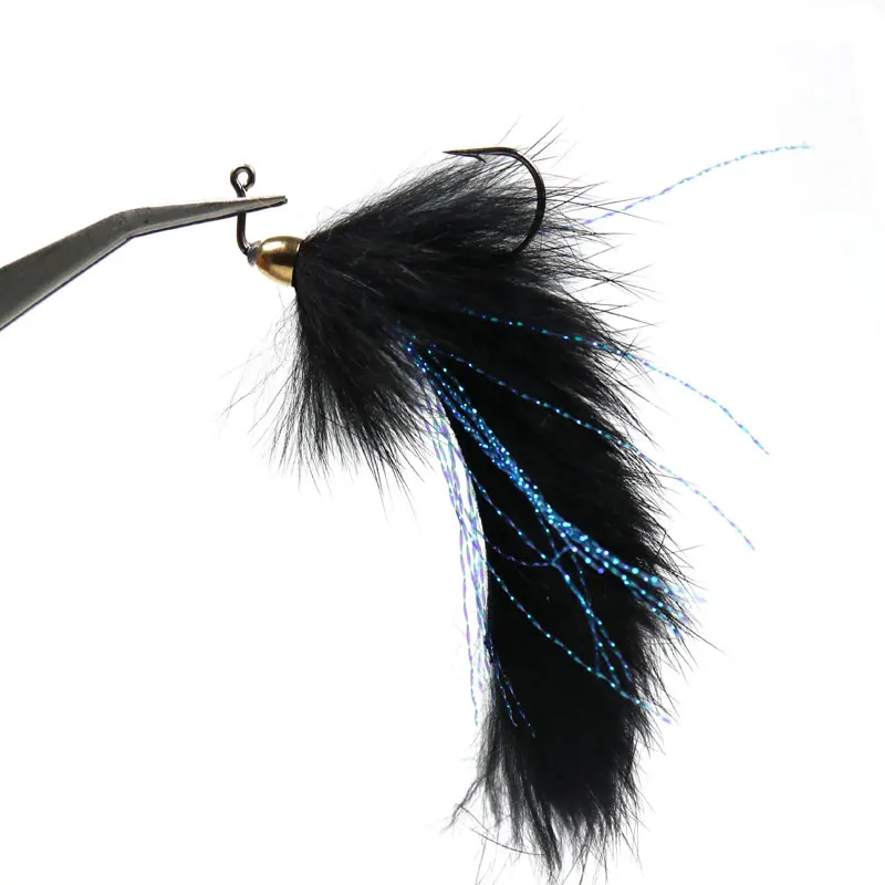 3 uds verde negro blanco cono cabeza de cuentas de cobre Bass Pike Streamer mosca trucha moscas para pesca señuelos con mosca 1/0 anzuelo de plantilla Aberdeen - imagen 4