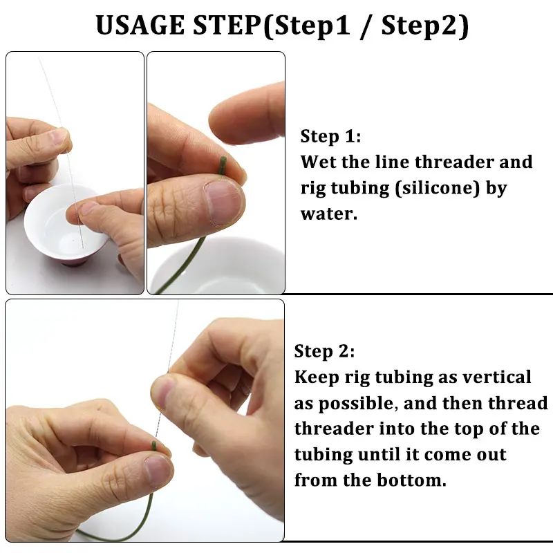 Enhebrador para pesca de carpa, accesorios de línea de aparejo para el pelo, suave, antienredos, 1 pieza - imagen 5