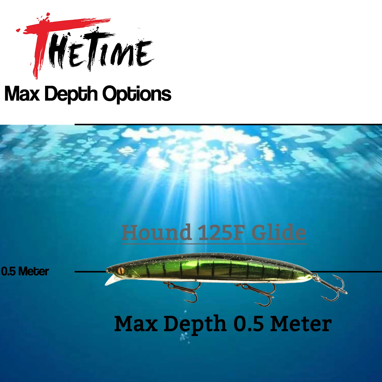 THETIME Hound Glider 125F 19g señuelo largo de fundición Minnow cebo artificial IMA señuelo flotante de medio agua para suministros de pesca de lucio - imagen 5