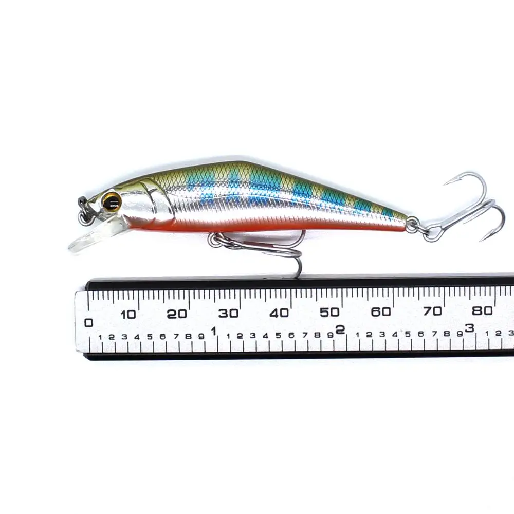 AOCLU-Señuelo de pececillo duro de hundimiento para pesca de toda clase, cebo duro, cuerpo plano y poco profundo, lanzamiento fácil, bajura, pez Marlin, 63mm, 8,0G - imagen 5