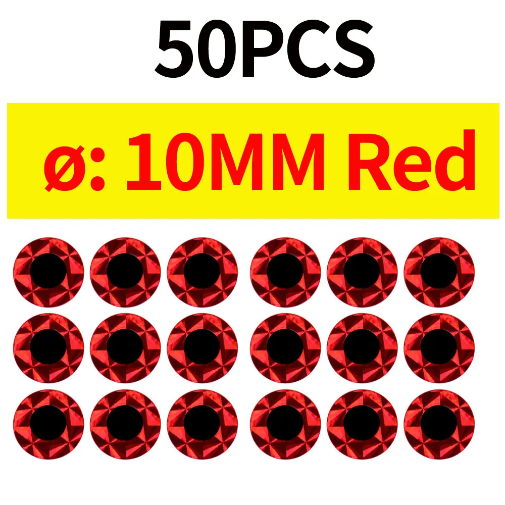 50pcs 10MM Red