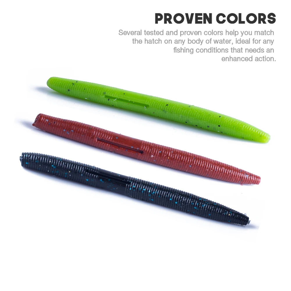 Señuelo suave de pesca de gusanos de silicona, 10 Uds., 105mm, 6,3g, cebo Artificial suave, plantilla de lombriz de tierra, Wobbler, cebo de gusano de pesca, carpa lubina - imagen 5