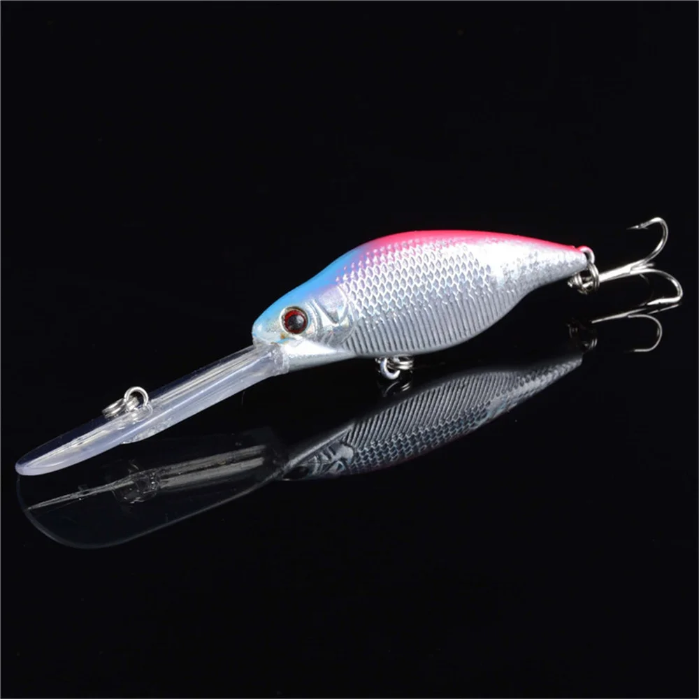Señuelo de Pesca Minnow de lengua larga, 11,5 cm, 9,5g, flotante, Crankbait, Wobblers Isca, cebo duro Artificial, ojos 3D, aparejos de Pesca, 1 ud.