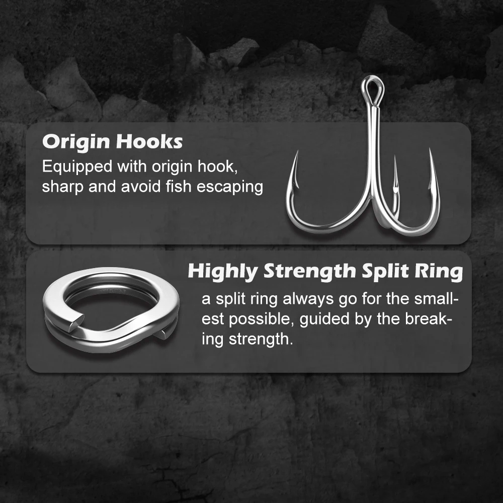 Hunthouse-señuelo para pececillos Mommotti, anzuelo largo de 210mm y 34g, señuelos flotantes de lubina dura para agua salada, pesca de lubina falsa, Lw405 - imagen 5