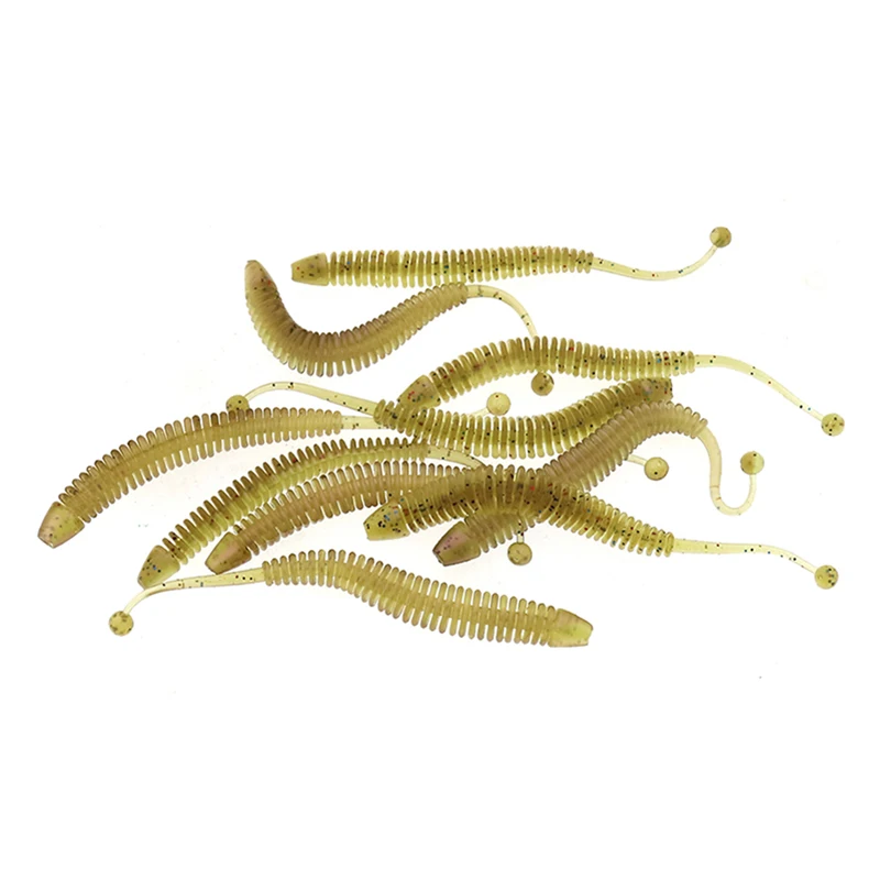 HISTOLURE-señuelo de pesca suave, cebo Artificial de silicona, 80mm, 1g, cola de bola pequeña, 10 unidades por lote - imagen 3