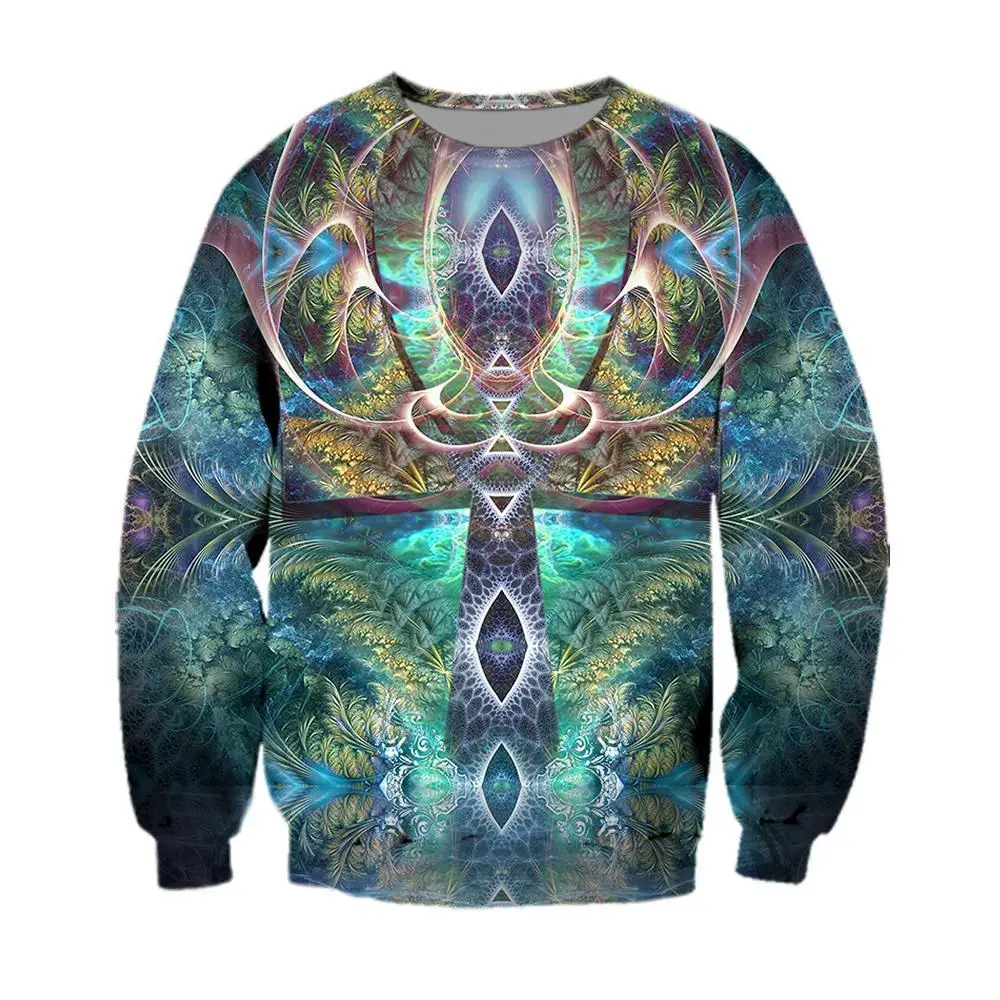 Sudadera capucha estampado 3D psicodélico hombre Harajuku - imagen 5