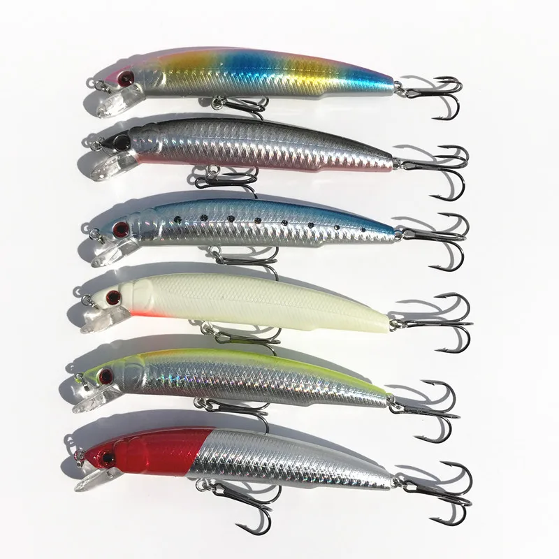 1 pieza venta señuelo de pesca Minnow Seabass Catch cebo duro 115mm/18g señuelos artificiales láser brillante - imagen 2
