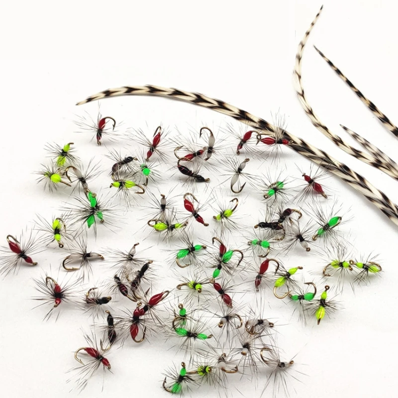 Señuelos De Pesca con mosca, anzuelo De acero al carbono con manivela, señuelo, insectos, Mar - imagen 2