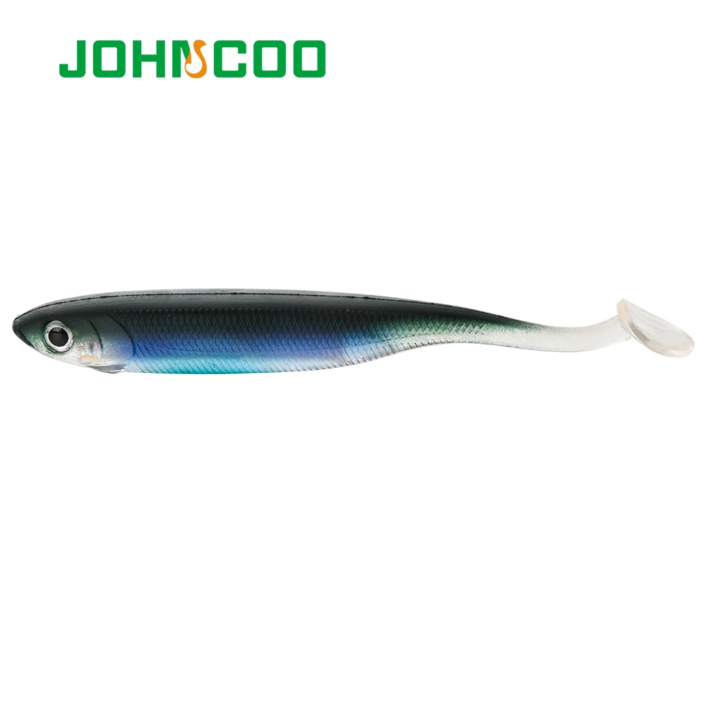 JOHNCOO-SEÑUELOS blandos de pesca con cola en T, cebo Artificial de silicona para lubina y Lucio, 5,4G, 9,7G, 5 unidades - imagen 5