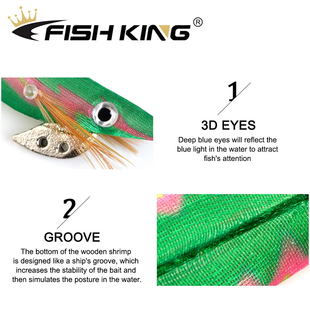 Señuelo de pesca JIg Sinker 2 # 2.5 # 3 # 3.5 #   Plantillas de anzuelo de calamar, pulpo marino, sepia, camarones, ojos 3D, señuelos luminosos - imagen 4