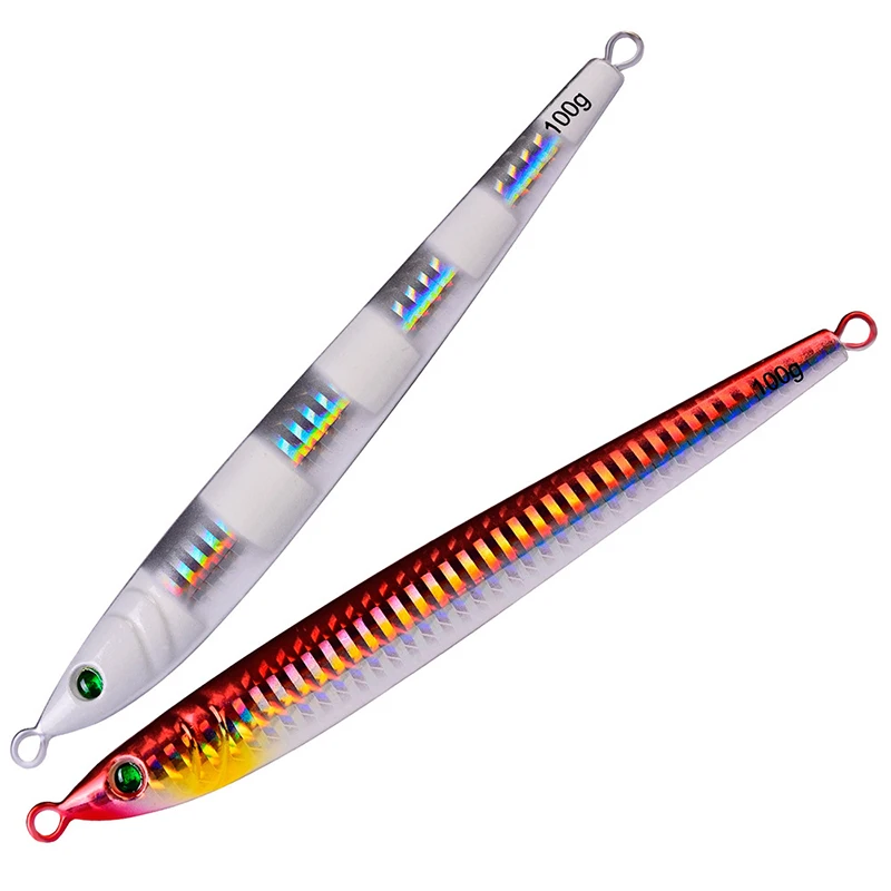 Señuelos de pesca de lubina con plantilla de Metal, aparejos de pesca, cebo de agua salada, 7-21g, señuelo de Jigging lento, cebos artificiales duros, arrastre de atún sin gancho - imagen 3