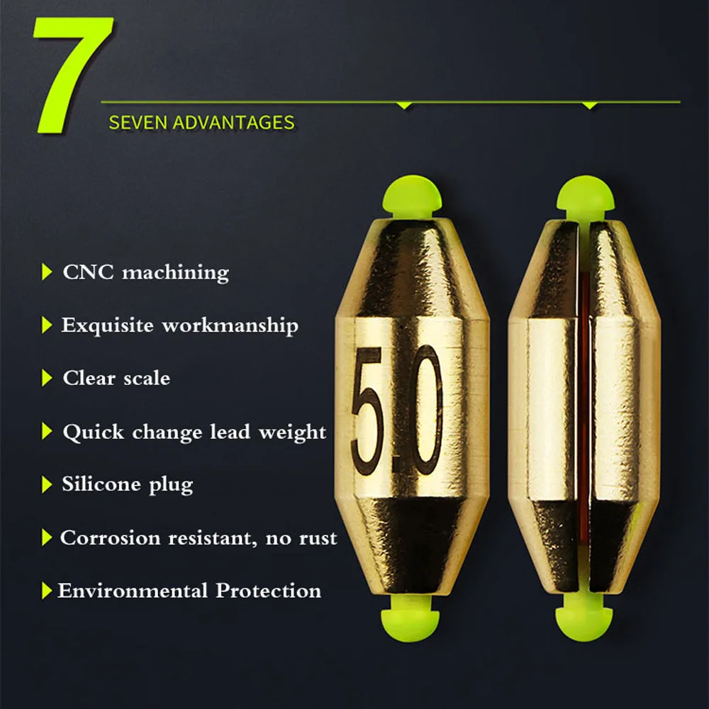 Plomo de pesca de balsa de cobre, 15/20 piezas, entrada rápida de agua 0,5-3,0 # Peso Japón Rock Sea Fishing señuelo accesorios reemplazo rápido - imagen 3