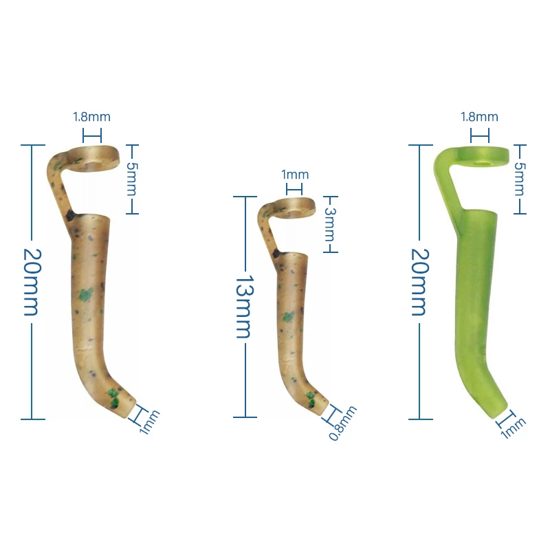 Accesorios de pesca de carpa, manguitos de anzuelo listos para d-rig, alineador de línea, aparejos de Terminal Zig rig, conectar Boilies Pop-Up, 20 Uds. - imagen 2