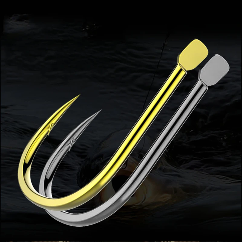 Anzuelos de pesca con púas para carpa, anzuelo de acero rico en carbono para pesca en el campo de mar, Sabiki, anzuelos negros, accesorios de pesca con mosca, aparejos 50 unidades - imagen 2